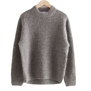 & Other Stories Oversized Alpaca Sweater Grey XS